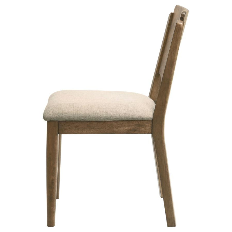 Crestmore Dining Chair Upholstered Seat Walnut (Set of 2)-zoom-