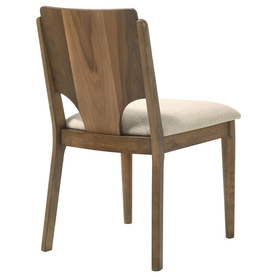 Crestmore Dining Chair Upholstered Seat Walnut (Set of 2)-zoom-8