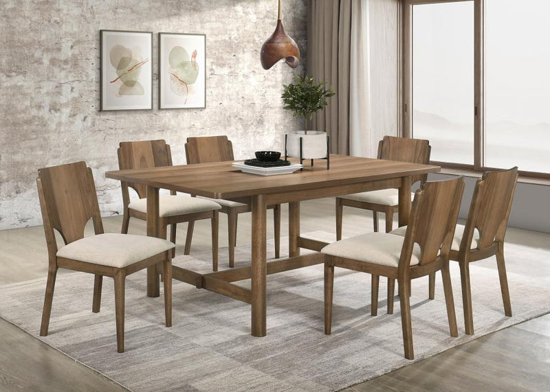 Crestmore Dining Chair Upholstered Seat Walnut (Set of 2)-zoom-