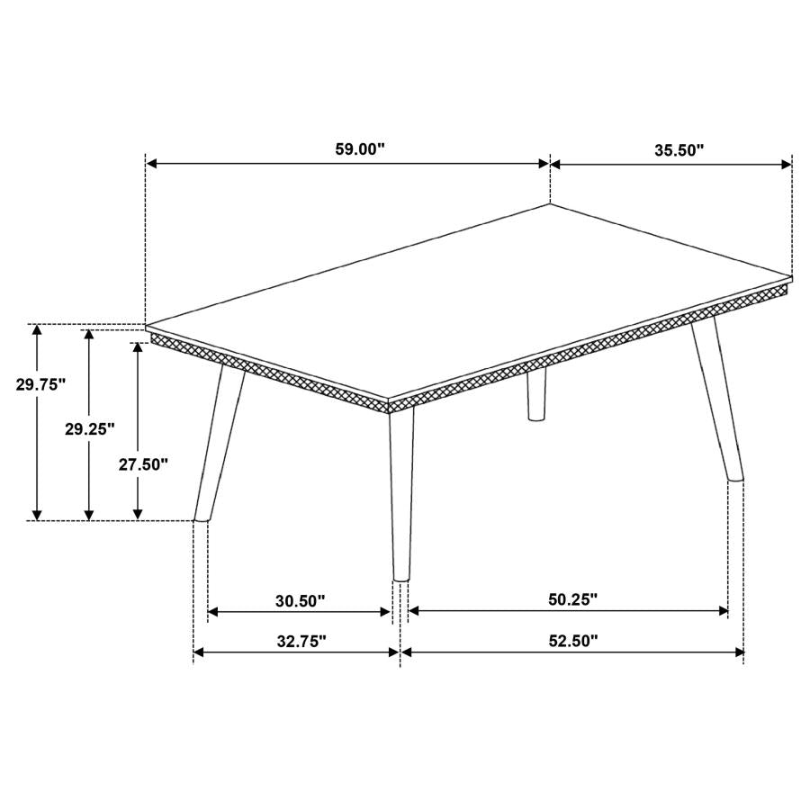 Onslow 59-inch Rectangular Wood Dining Table Dark Brown-zoom-8