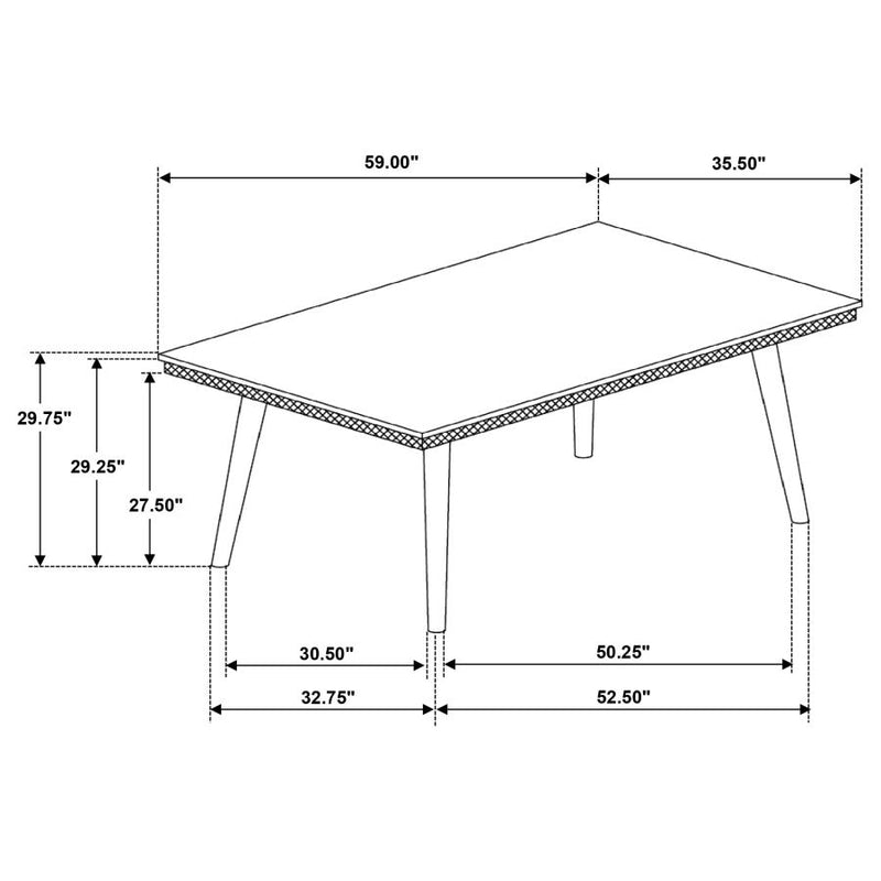 Onslow 59-inch Rectangular Wood Dining Table Dark Brown-zoom-