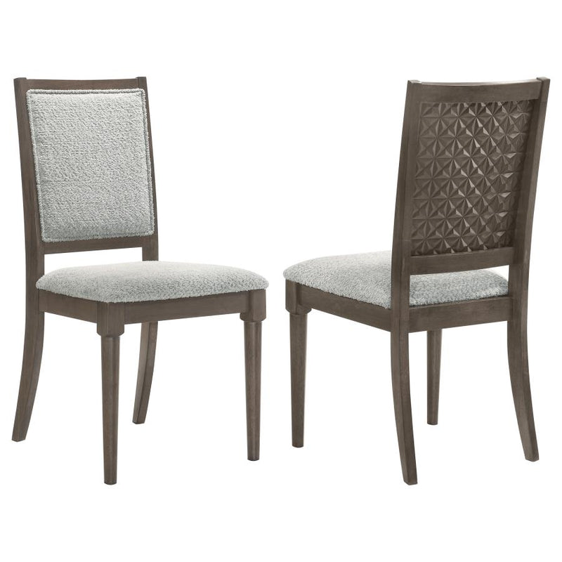 Onslow Upholstered Dining Side Chair Dark Brown (Set of 2)-zoom-
