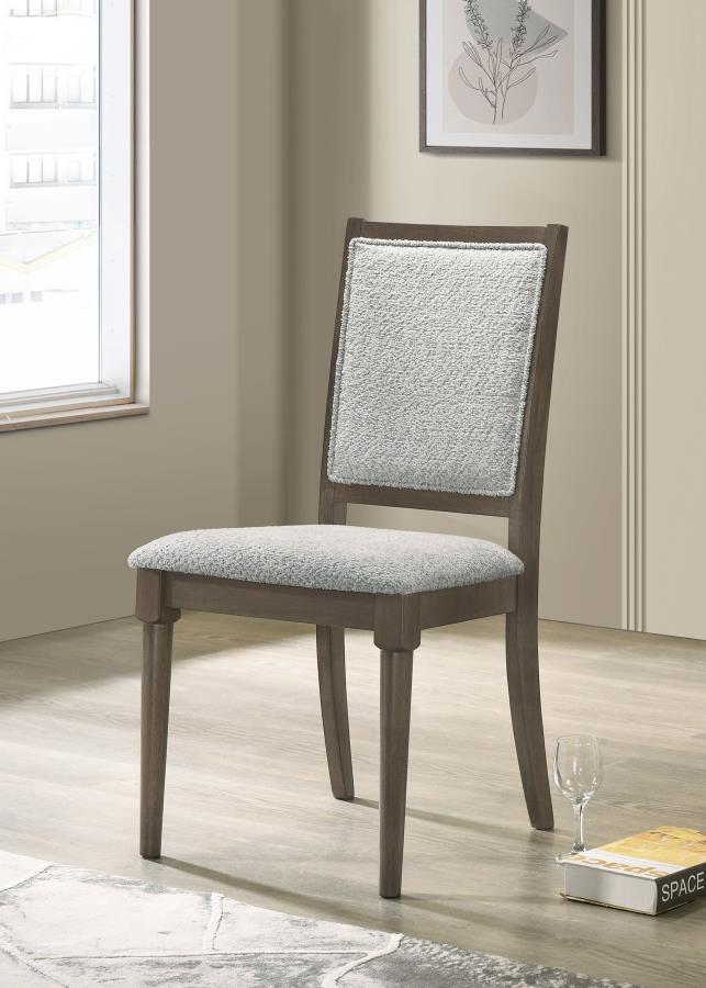 Onslow Upholstered Dining Side Chair Dark Brown (Set of 2)-zoom-