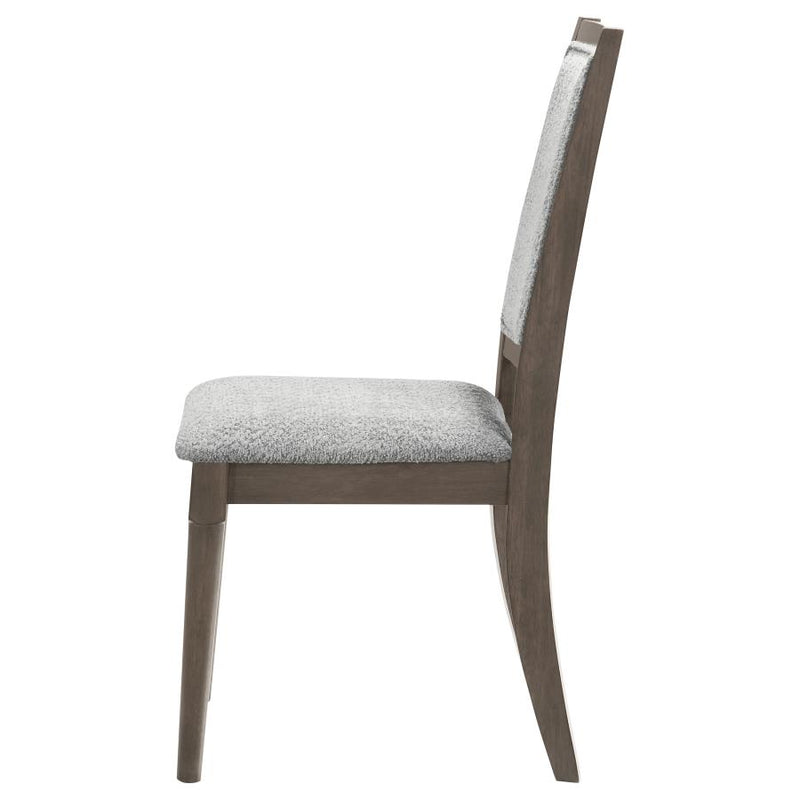Onslow Upholstered Dining Side Chair Dark Brown (Set of 2)-zoom-
