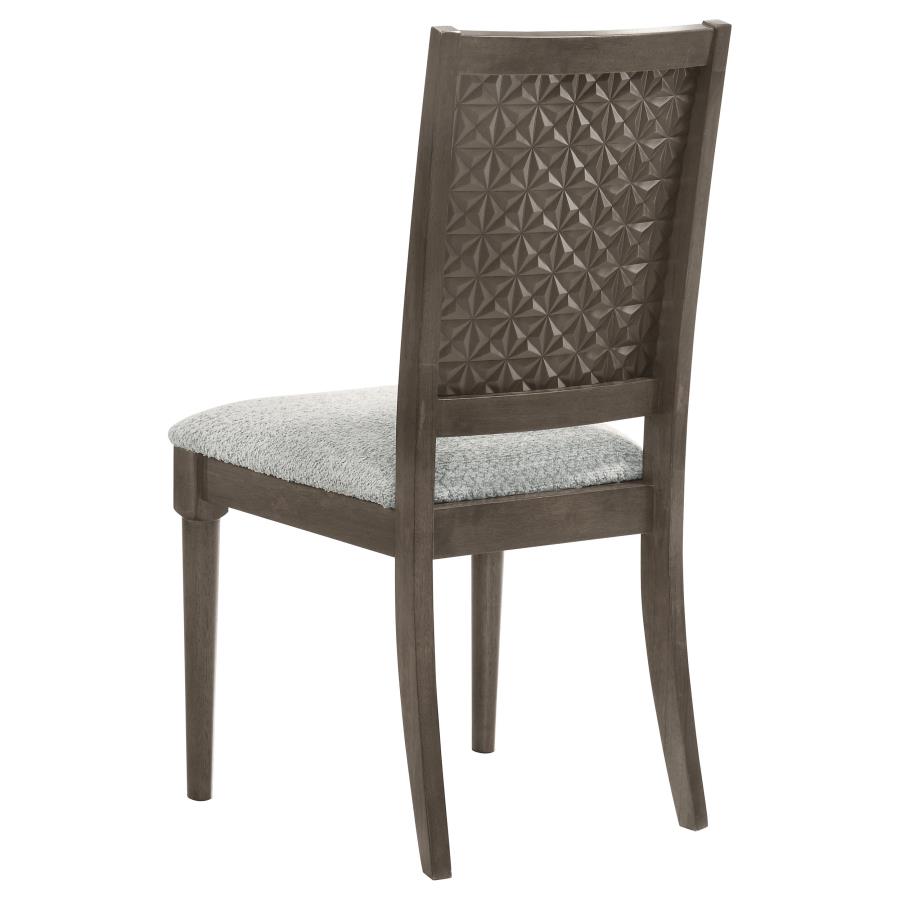 Onslow Upholstered Dining Side Chair Dark Brown (Set of 2)-zoom-7