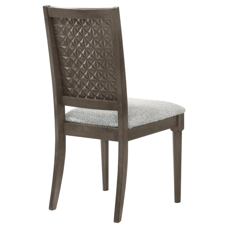 Onslow Upholstered Dining Side Chair Dark Brown (Set of 2)-zoom-