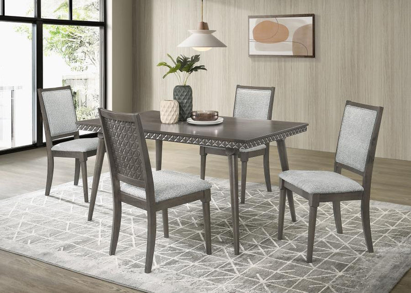 Onslow Upholstered Dining Side Chair Dark Brown (Set of 2)-zoom-