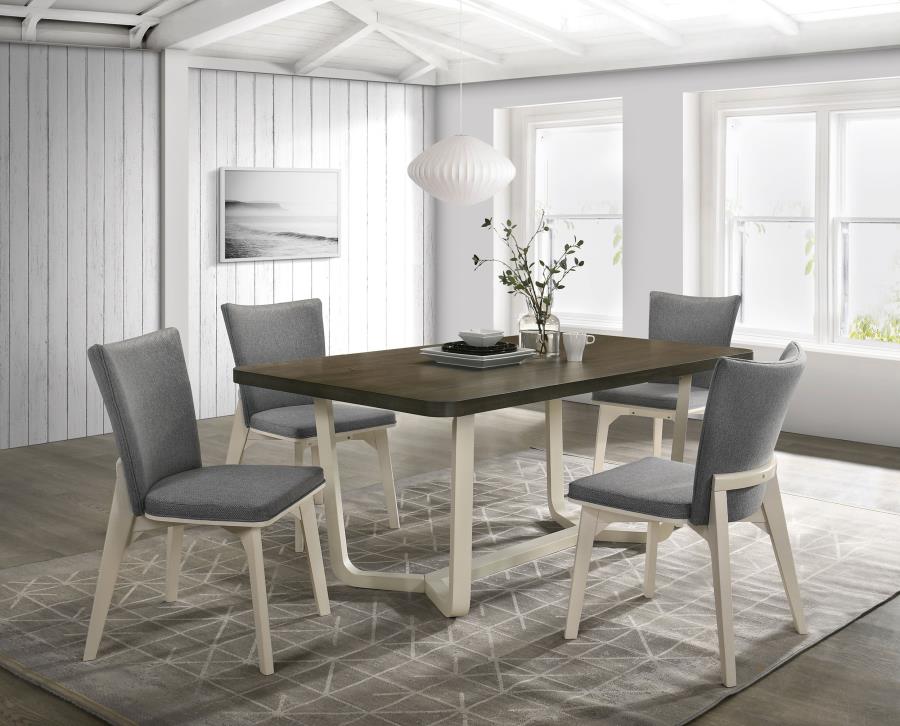 Biloxi 5-piece 71-inch Rectangular Dining Set Greyish Brown-1