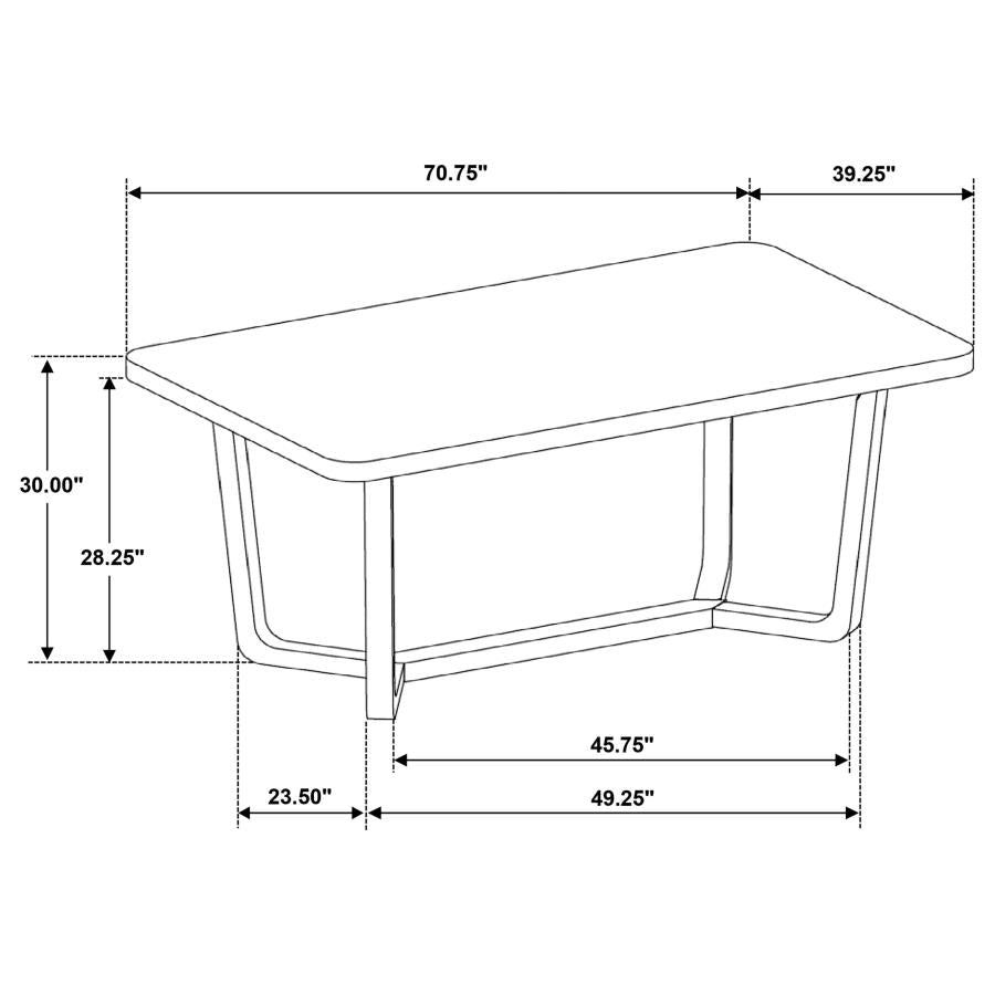 Biloxi 7-piece 71-inch Rectangular Dining Set Greyish Brown-15