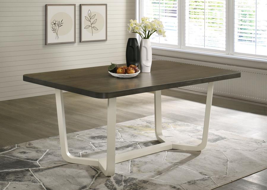 Biloxi 71-inch Rectangular Wood Dining Table Greyish Brown-zoom-2