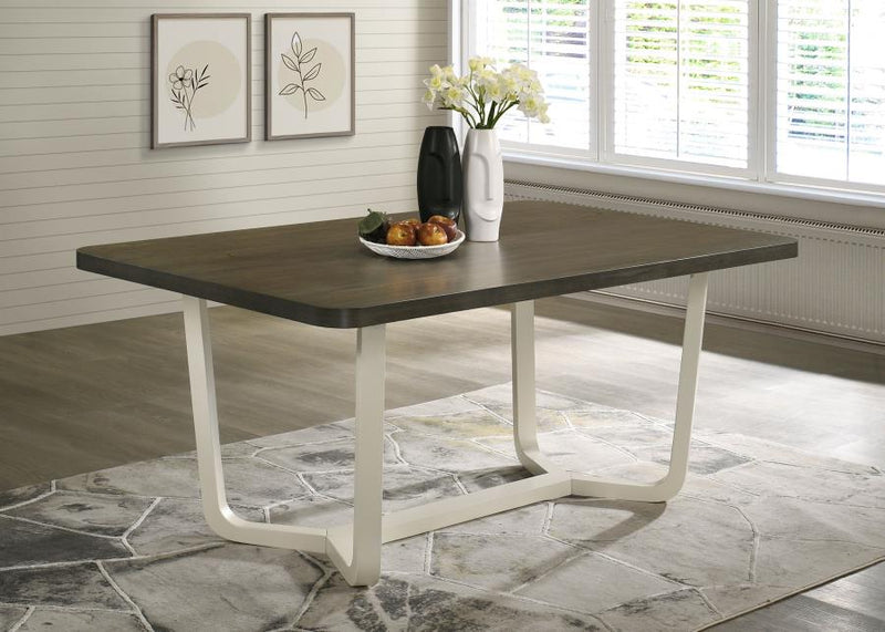 Biloxi 71-inch Rectangular Wood Dining Table Greyish Brown-zoom-