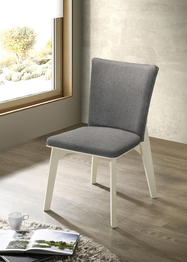Biloxi Upholstered Dining Side Chair Grey (Set of 2)-zoom-2