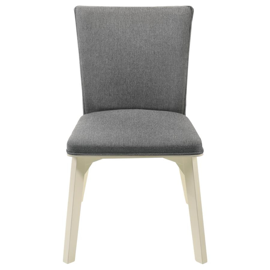 Biloxi Upholstered Dining Side Chair Grey (Set of 2)-4