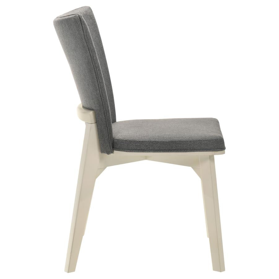 Biloxi Upholstered Dining Side Chair Grey (Set of 2)-9
