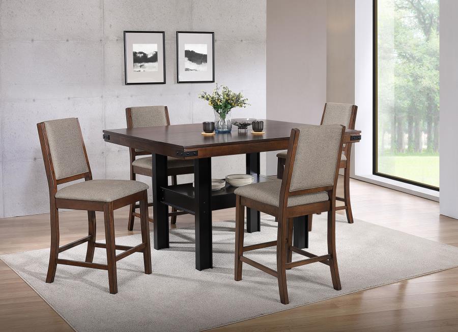 Patterson 5-piece Counter Height Dining Set Mango Oak-1