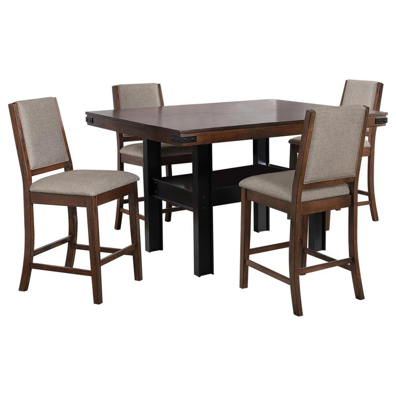 Patterson 5-piece Counter Height Dining Set Mango Oak-zoom-
