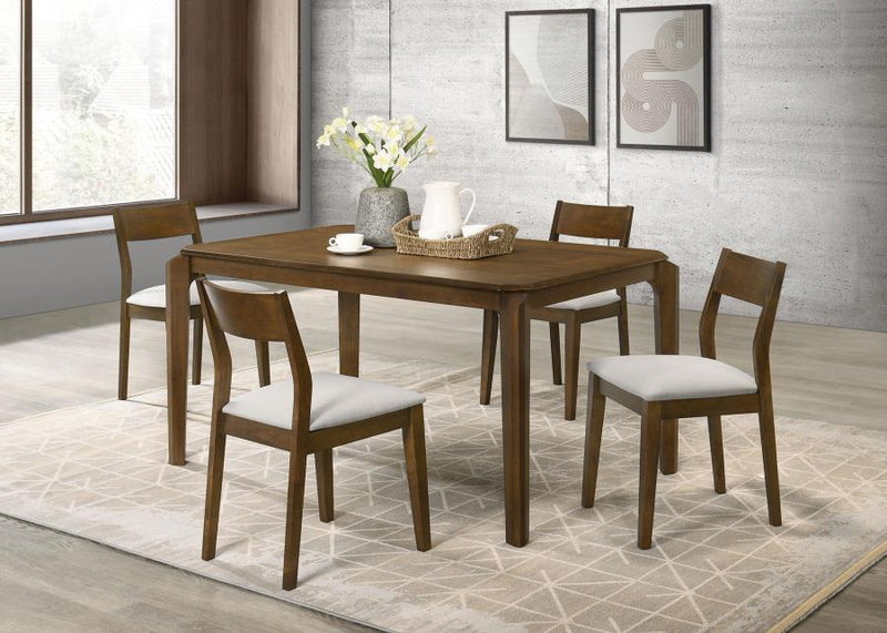 Almonte 5-piece 59-inch Rectangular Dining Set Dark Brown-zoom-