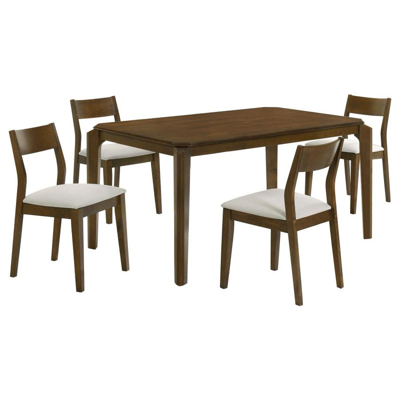 Almonte 5-piece 59-inch Rectangular Dining Set Dark Brown-zoom-