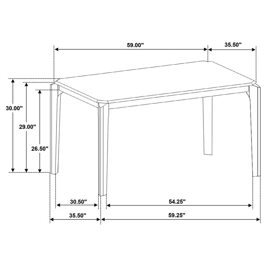 Almonte 5-piece 59-inch Rectangular Dining Set Dark Brown-14