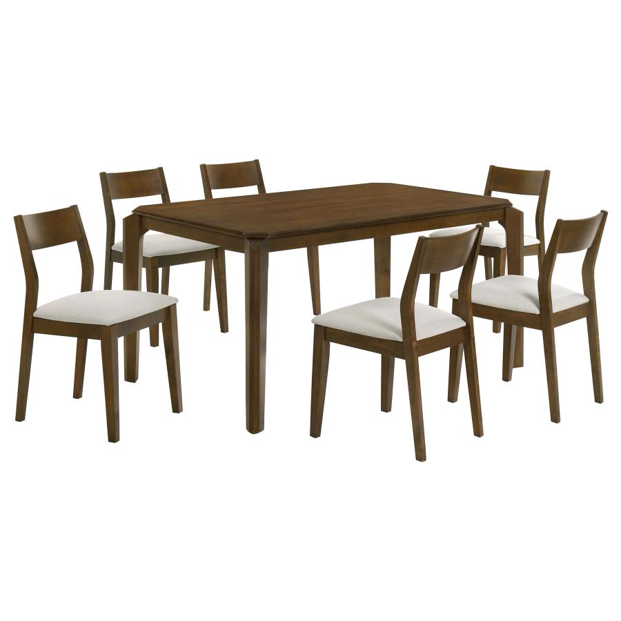 Almonte 7-piece 59-inch Rectangular Dining Set Dark Brown-zoom-2
