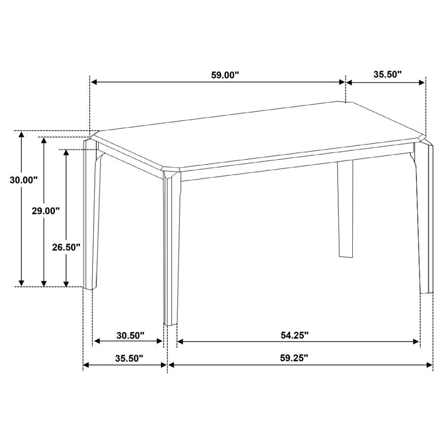 Almonte 59-inch Rectangular Wood Dining Table Dark Brown-zoom-8