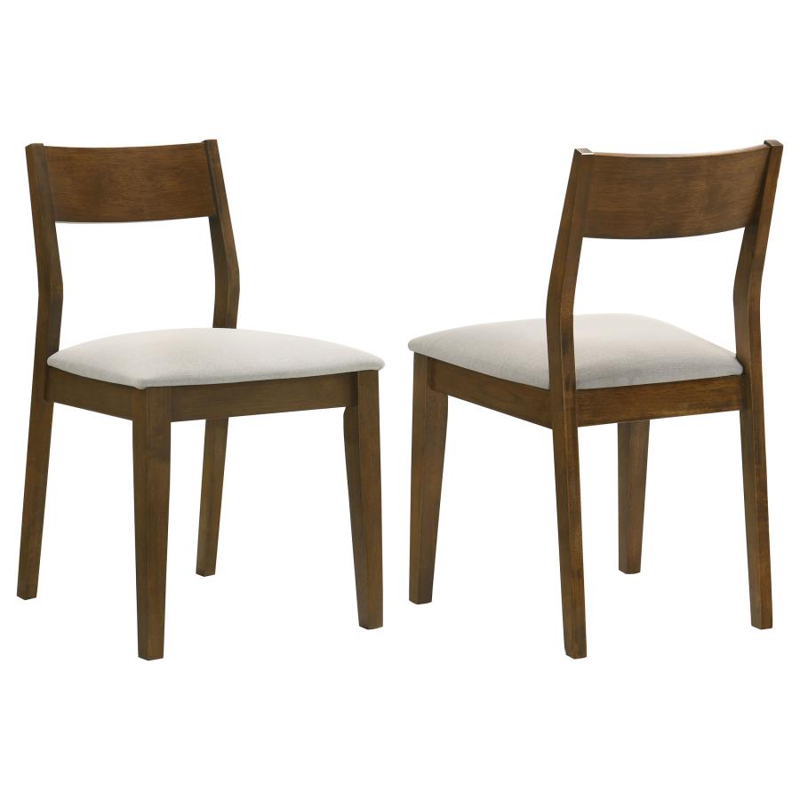 Almonte Dining Chair Upholstered Seat Dark Brown (Set of 2)-zoom-1