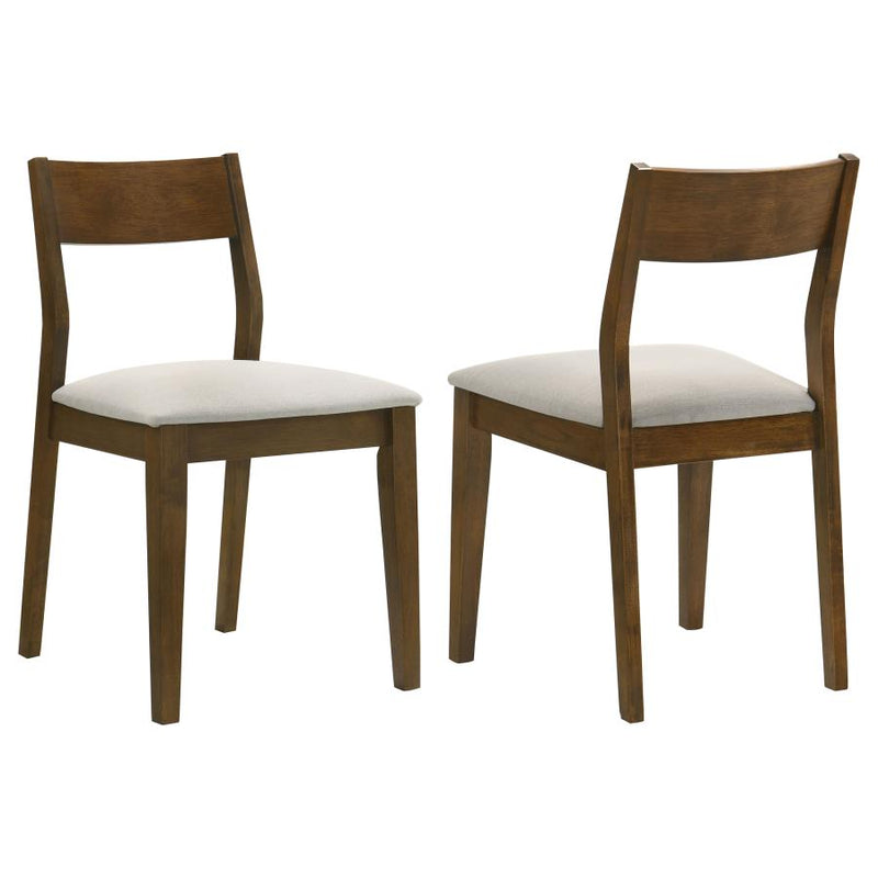 Almonte Dining Chair Upholstered Seat Dark Brown (Set of 2)-zoom-