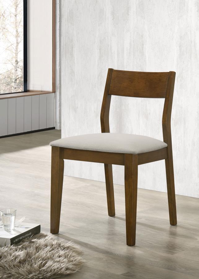 Almonte Dining Chair Upholstered Seat Dark Brown (Set of 2)-2