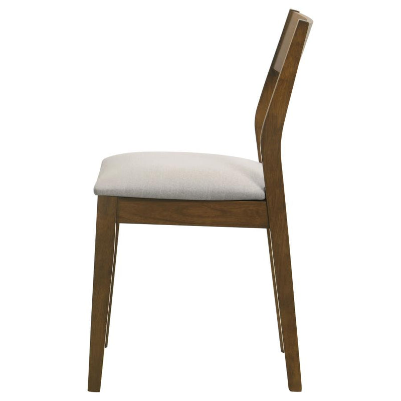 Almonte Dining Chair Upholstered Seat Dark Brown (Set of 2)-zoom-