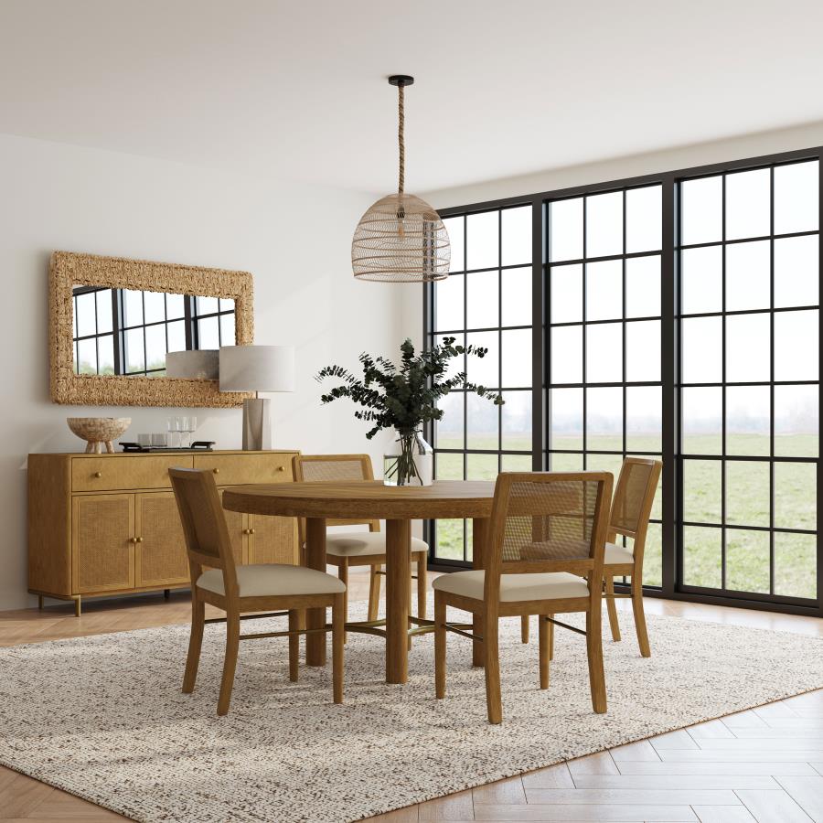 Arini 5-piece Round Dining Room Table Set Sand Wash-zoom-1