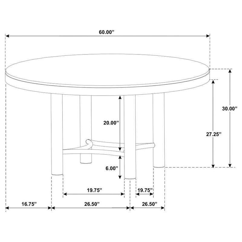Arini 5-piece Round Dining Room Table Set Sand Wash-zoom-