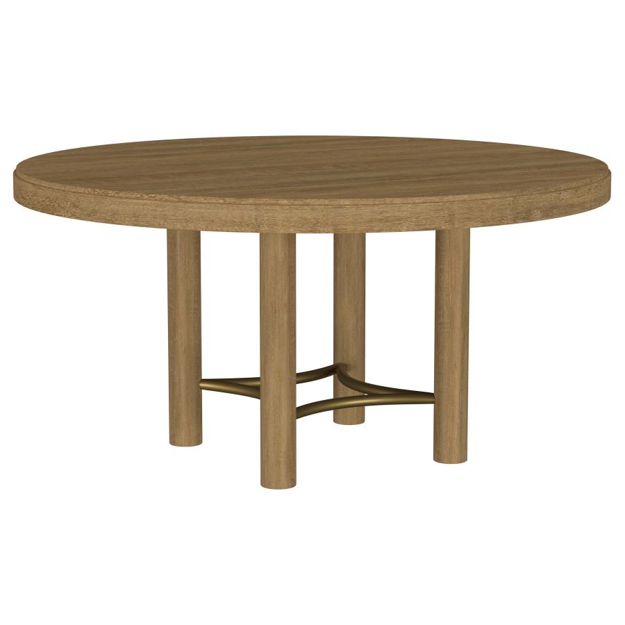 Arini 7-piece Round Dining Table Set Sand Wash and Black-zoom-3