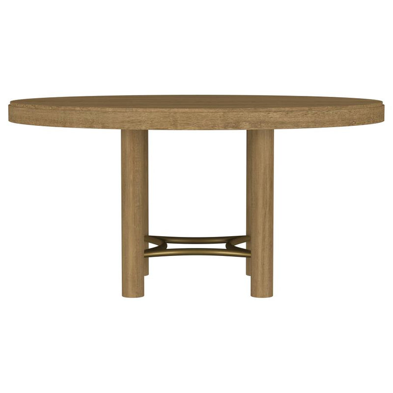 Arini 7-piece Round Dining Table Set Sand Wash and Black-zoom-