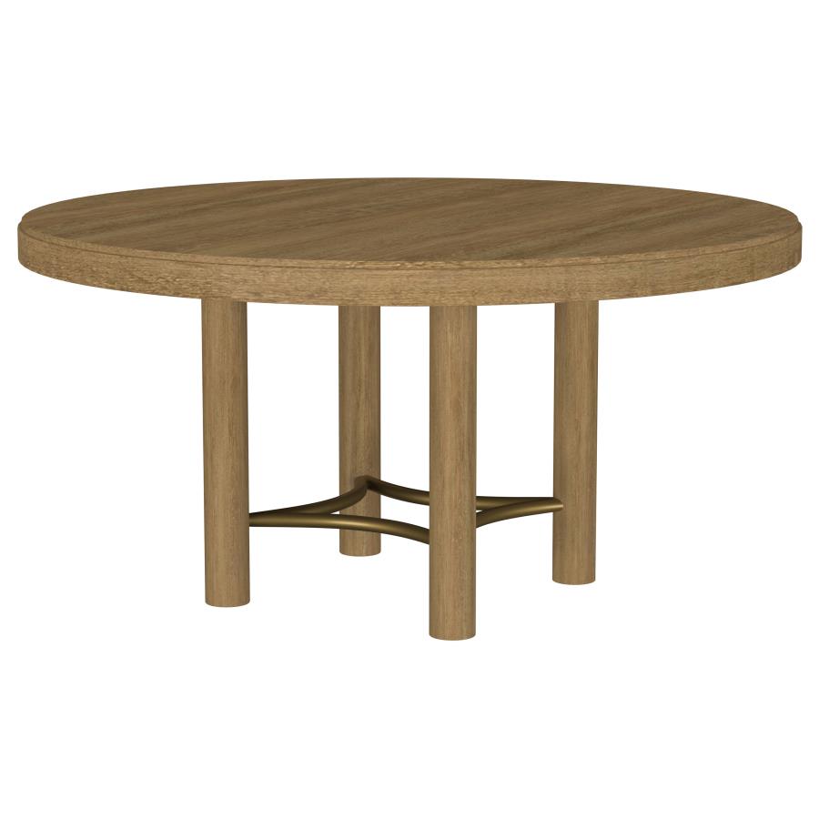 Arini 7-piece Round Dining Table Set Sand Wash and Black-5