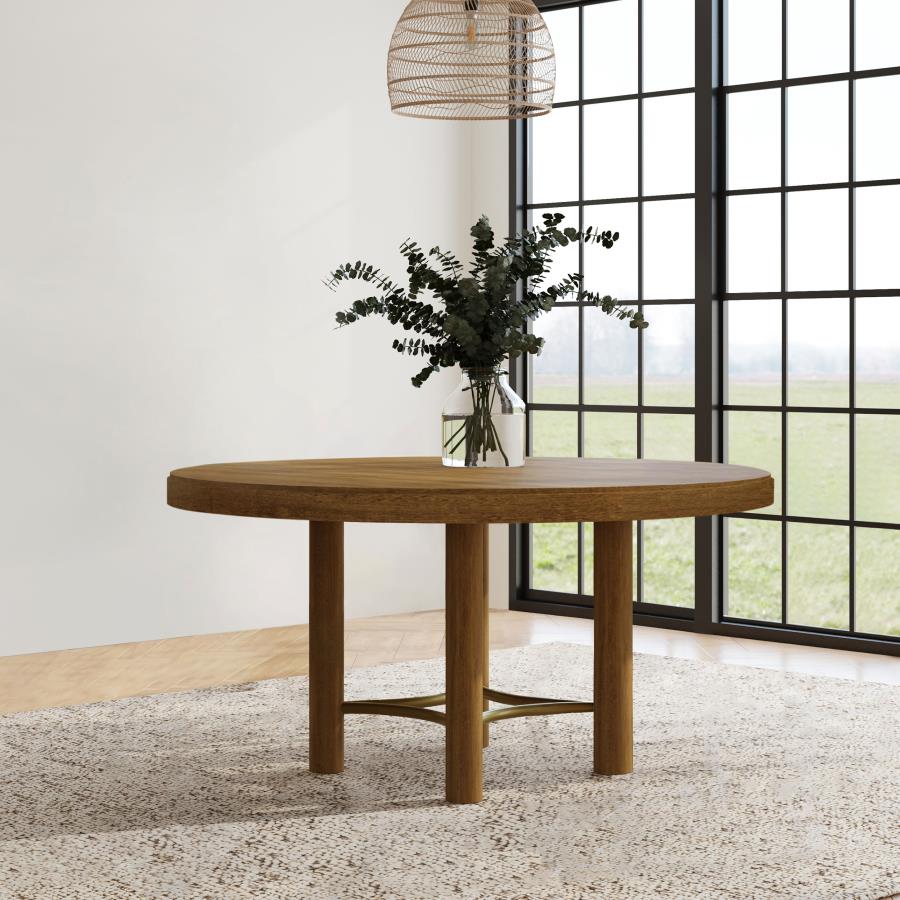Arini 60-inch Round Wood Dining Room Table Sand Wash-2