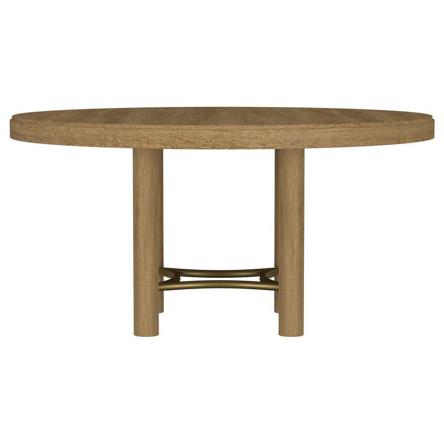 Arini 60-inch Round Wood Dining Room Table Sand Wash-5