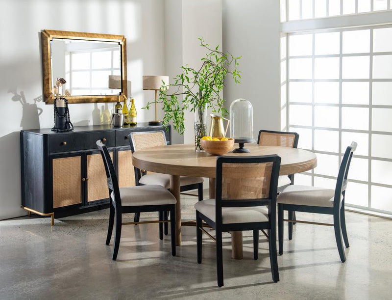 Arini 60-inch Round Wood Dining Room Table Sand Wash-zoom-