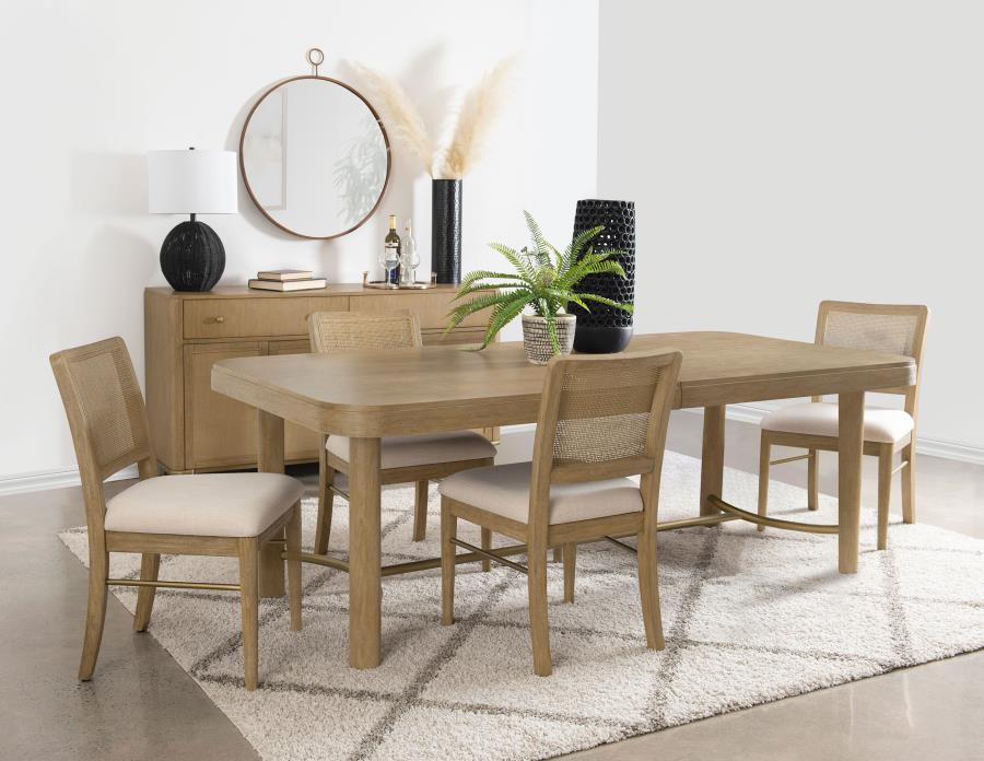 Arini 5-piece Extension Leaf Dining Table Set Sand Wash-zoom-1