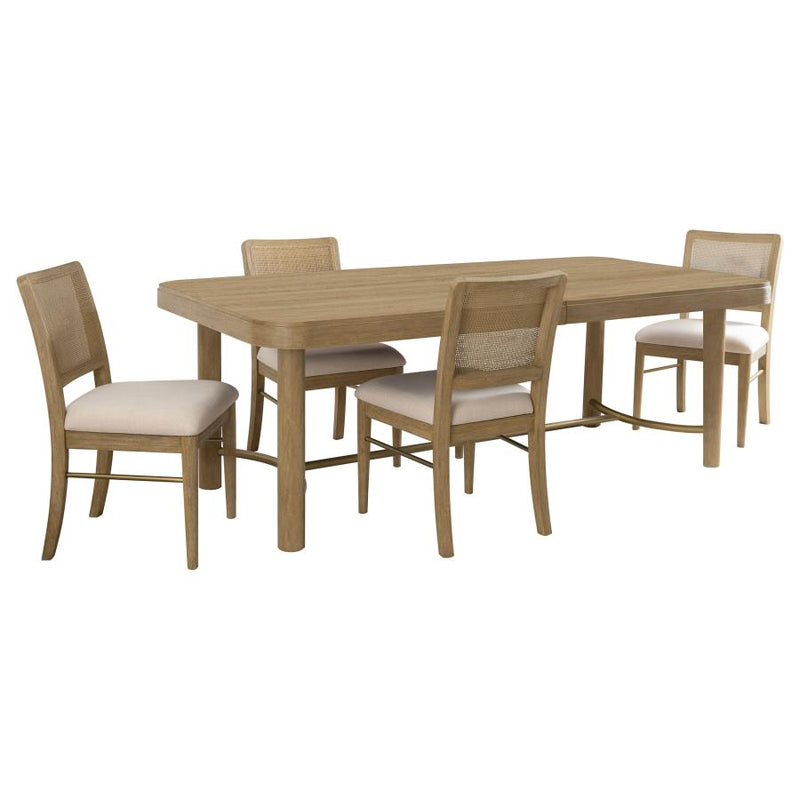 Arini 5-piece Extension Leaf Dining Table Set Sand Wash-zoom-