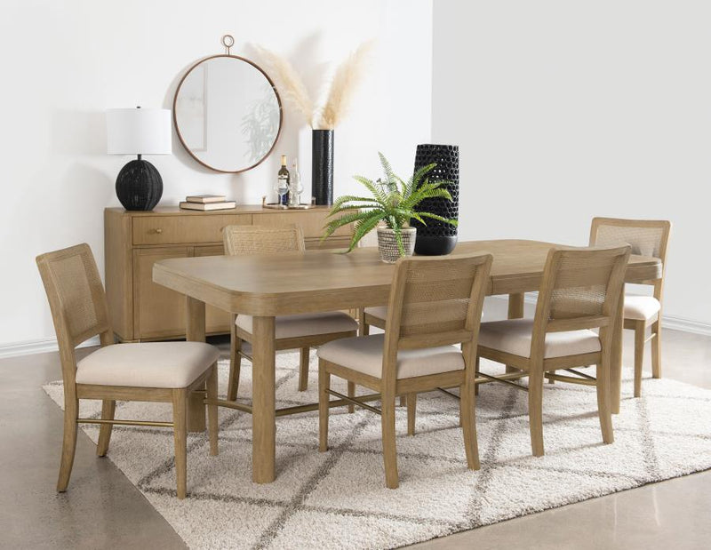Arini 7-piece Extension Leaf Dining Table Set Sand Wash-zoom-