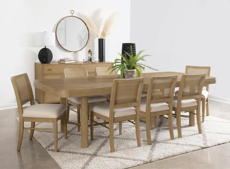 Arini 9-piece Extension Leaf Dining Table Set Sand Wash-zoom-