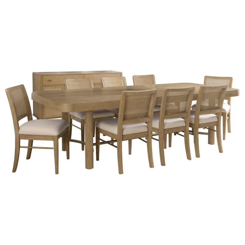 Arini 9-piece Extension Leaf Dining Table Set Sand Wash-zoom-