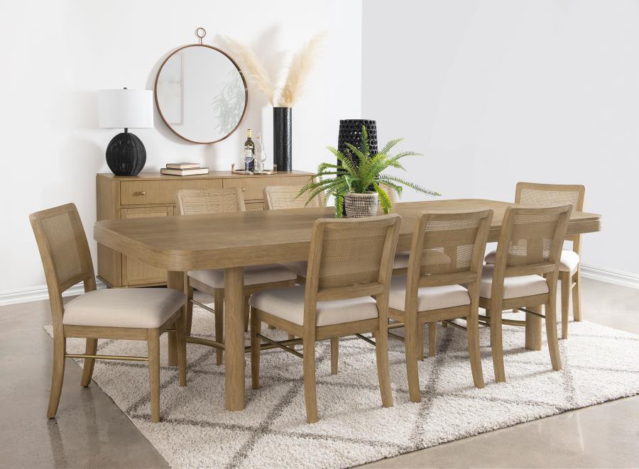 Arini 104-inch Extension Leaf Dining Table Sand Wash-15