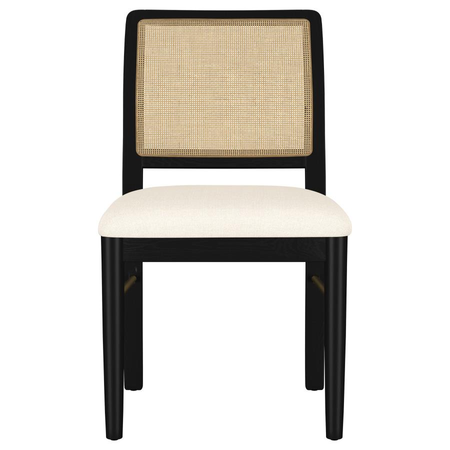 Arini Rattan Cane Dining Side Chair Black (Set of 2)-zoom-4