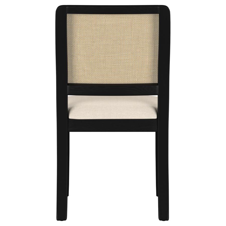 Arini Rattan Cane Dining Side Chair Black (Set of 2)-8