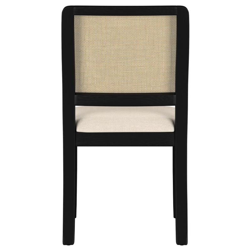 Arini Rattan Cane Dining Side Chair Black (Set of 2)-zoom-
