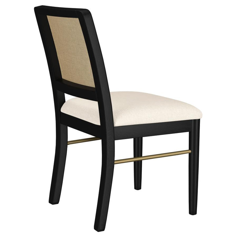 Arini Rattan Cane Dining Side Chair Black (Set of 2)-zoom-