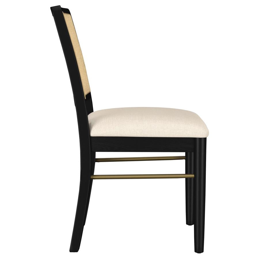 Arini Rattan Cane Dining Side Chair Black (Set of 2)-zoom-10