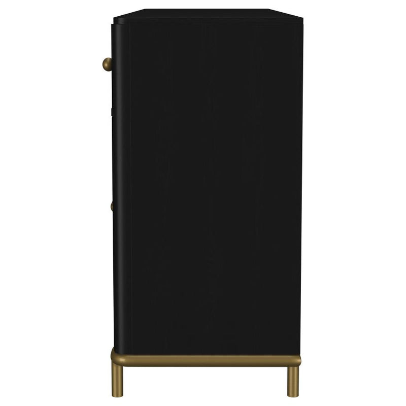 Arini 2-drawer Cane Door Dining Sideboard Server Black-zoom-