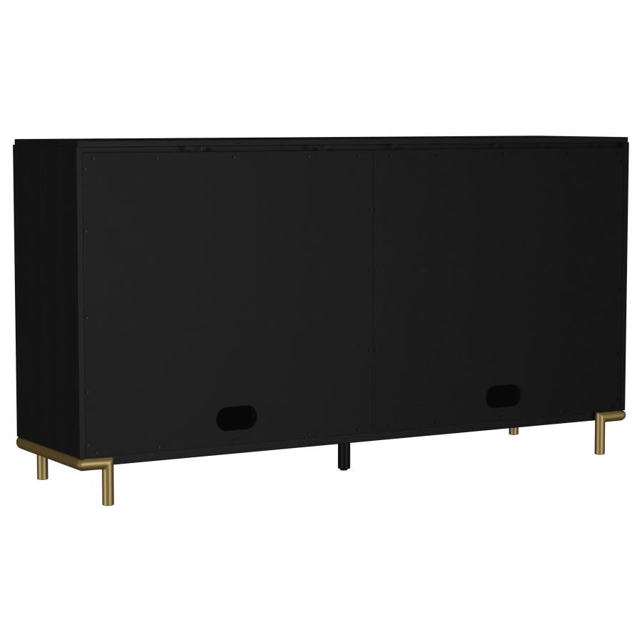 Arini 2-drawer Cane Door Dining Sideboard Server Black-7